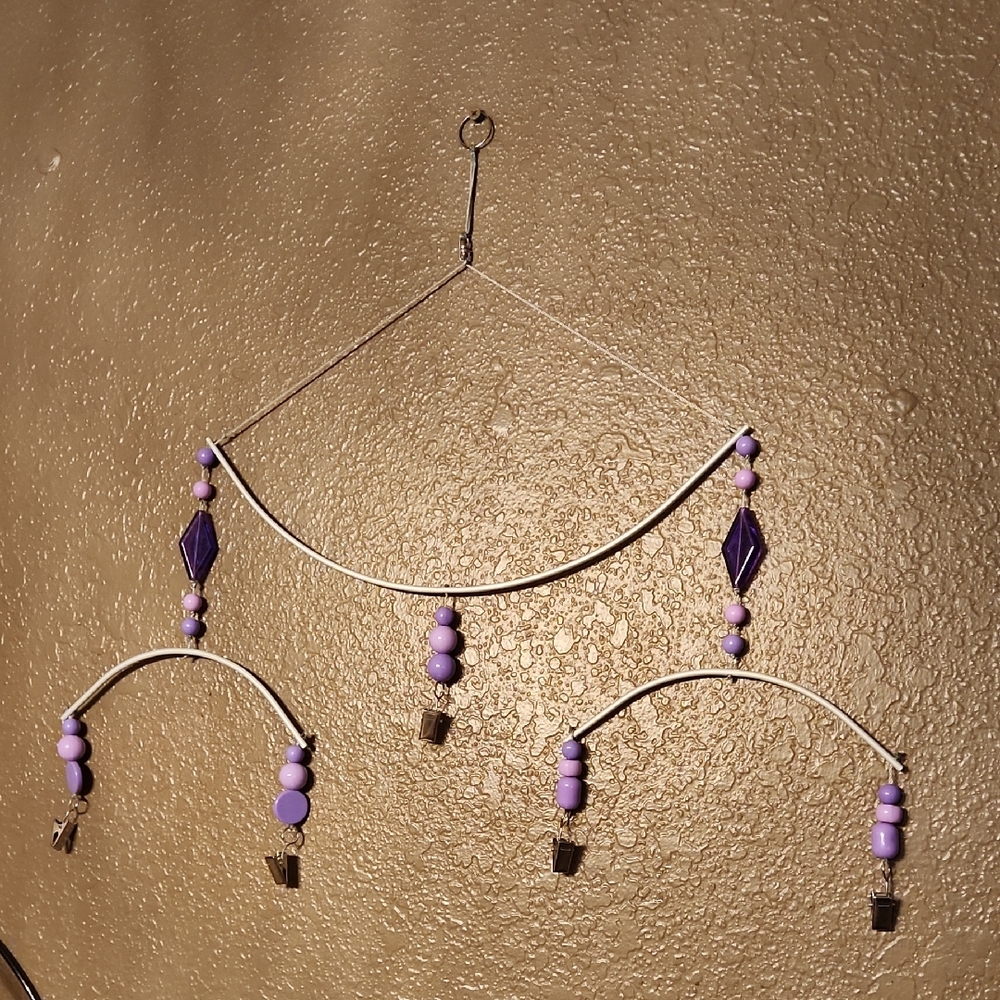 Beaded Mobile Picture Note Hanger